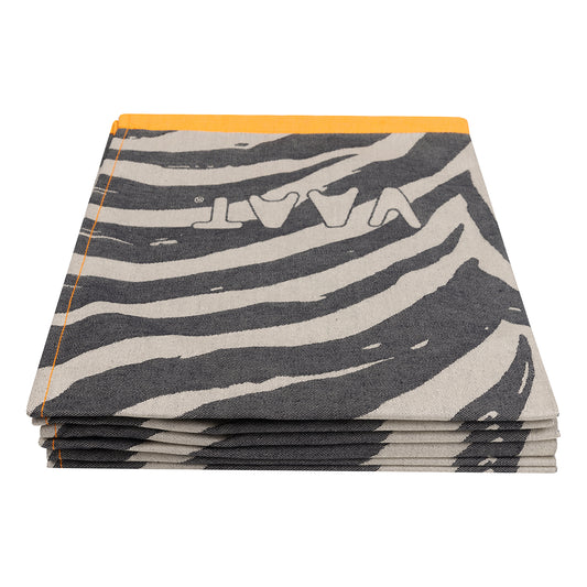 Tea towels I love zebra - black / sand - 50 x 70 cm (6 pieces)