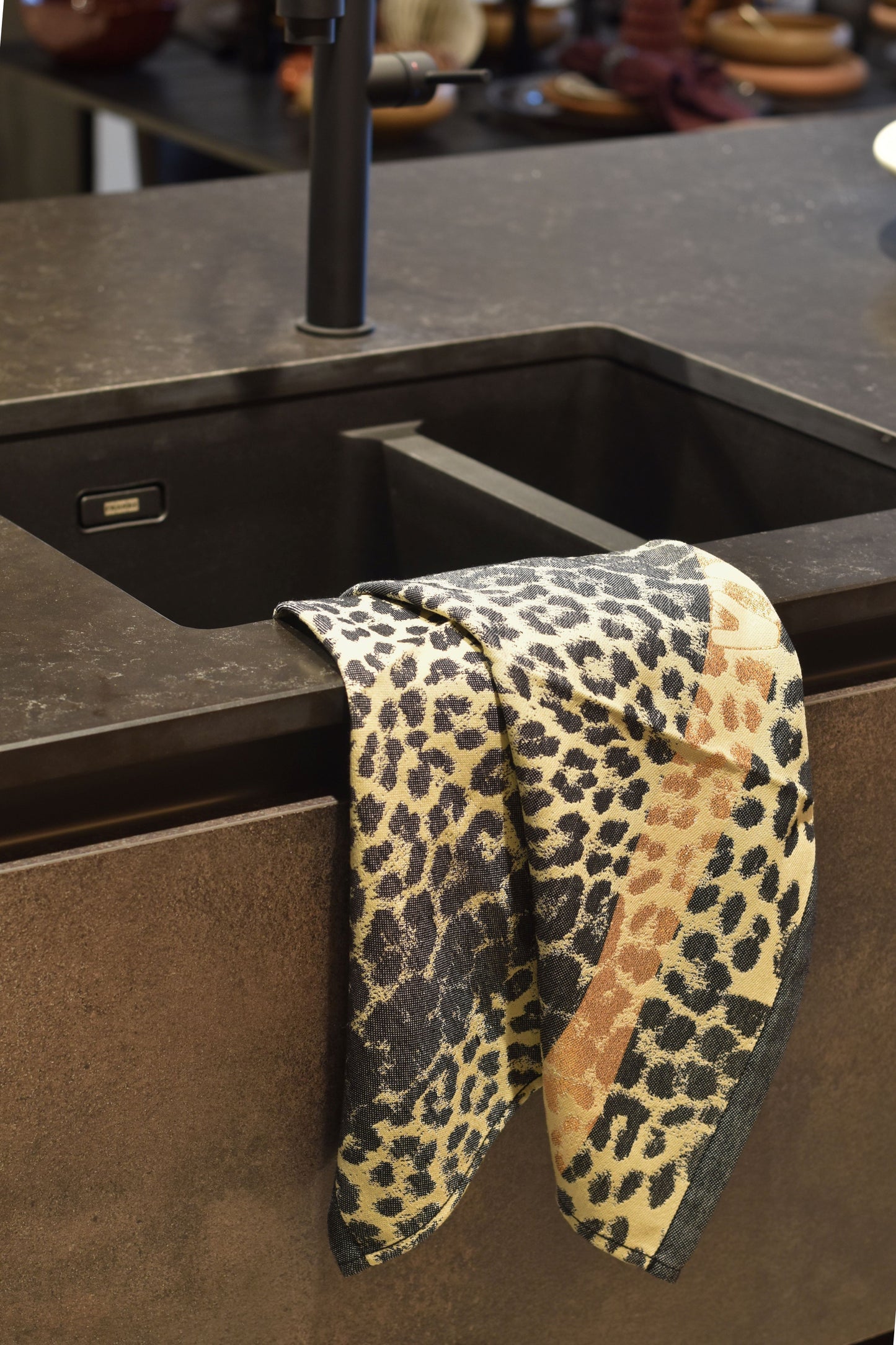 Gift set I love leopard black / sand / gold