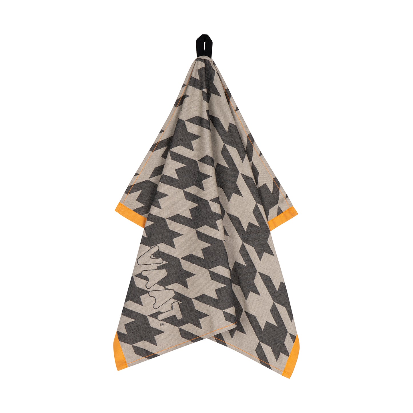 Tea towels I love pied-de-poule - black / sand - 50 x 70 cm (6 pieces)