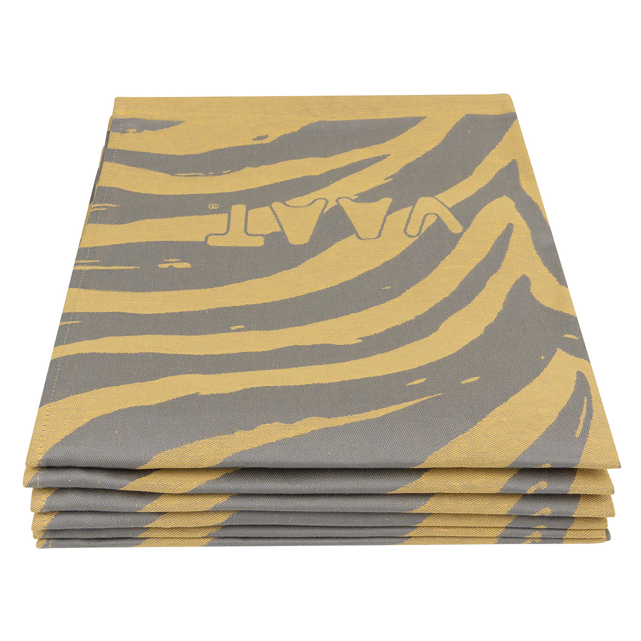 Set of tea towels I love zebra - yellow / gray - 50 x 70 cm (6 pieces)