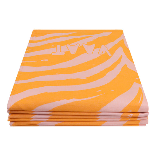 Set theedoeken I love zebra - pink / orange - 50 x 70 cm (6 stuks)