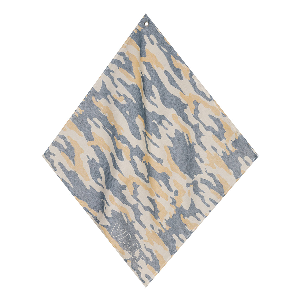 Chef's kitchen towel XL - peach / teal / camel - (65 x 65 cm)