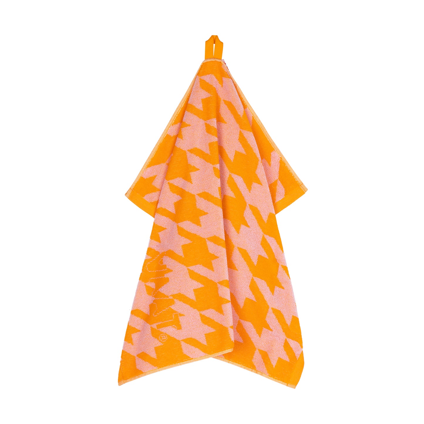 Set keukenhanddoeken I love pied-de-poule - pink / orange - 50 x 60 cm (6 stuks)