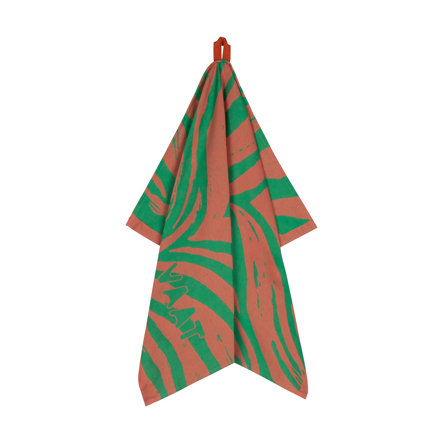 Set theedoeken I love zebra - coral / green - 50 x 70 cm (6 stuks)