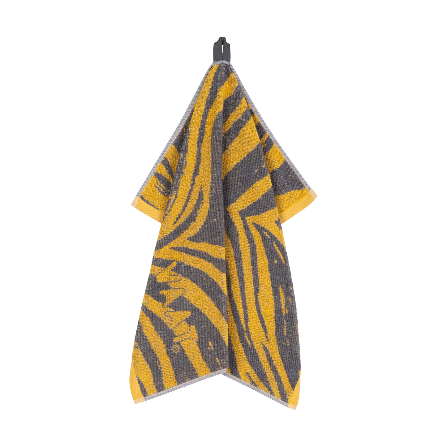 Set keukenhanddoeken I love zebra - yellow / grey - 50 x 60 (6 stuks)