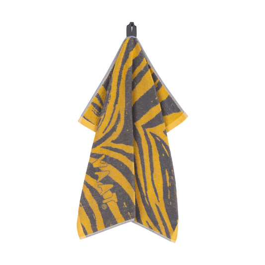 Set keukenhanddoeken I love zebra - yellow / grey - 50 x 60 (6 stuks)