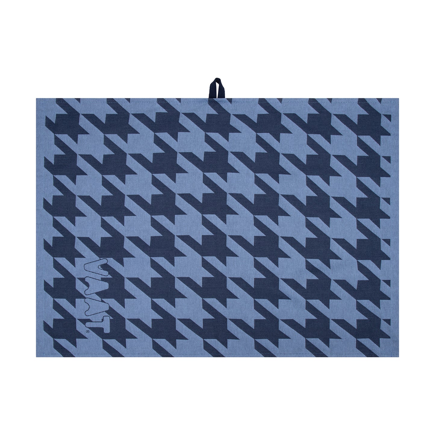 Set theedoeken I love pied-de-poule - denim / baby blue - 50 x 70 cm (6 stuks)