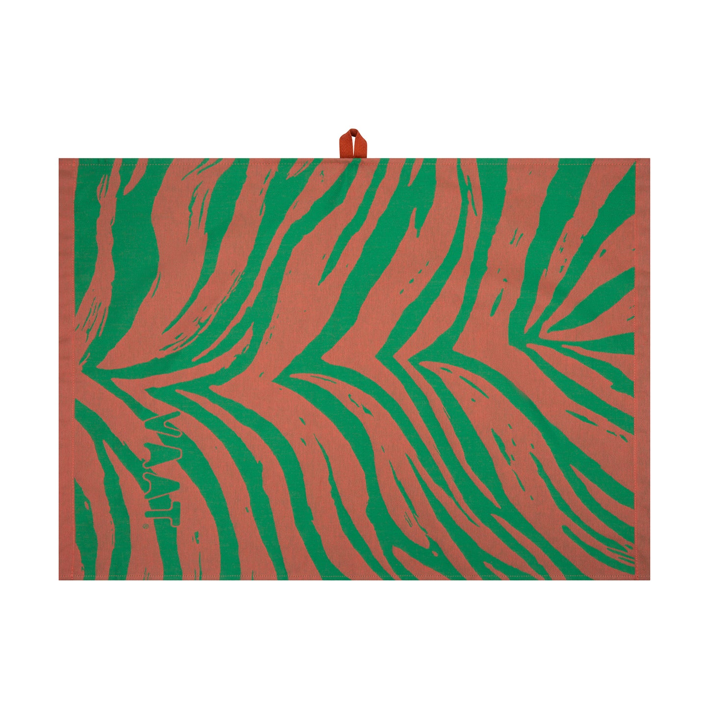 Set theedoeken I love zebra - coral / green - 50 x 70 cm (6 stuks)