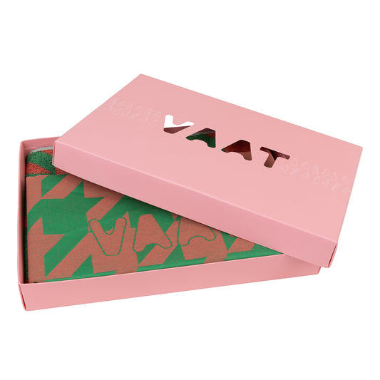 Gift set I love pied de poule - coral / green